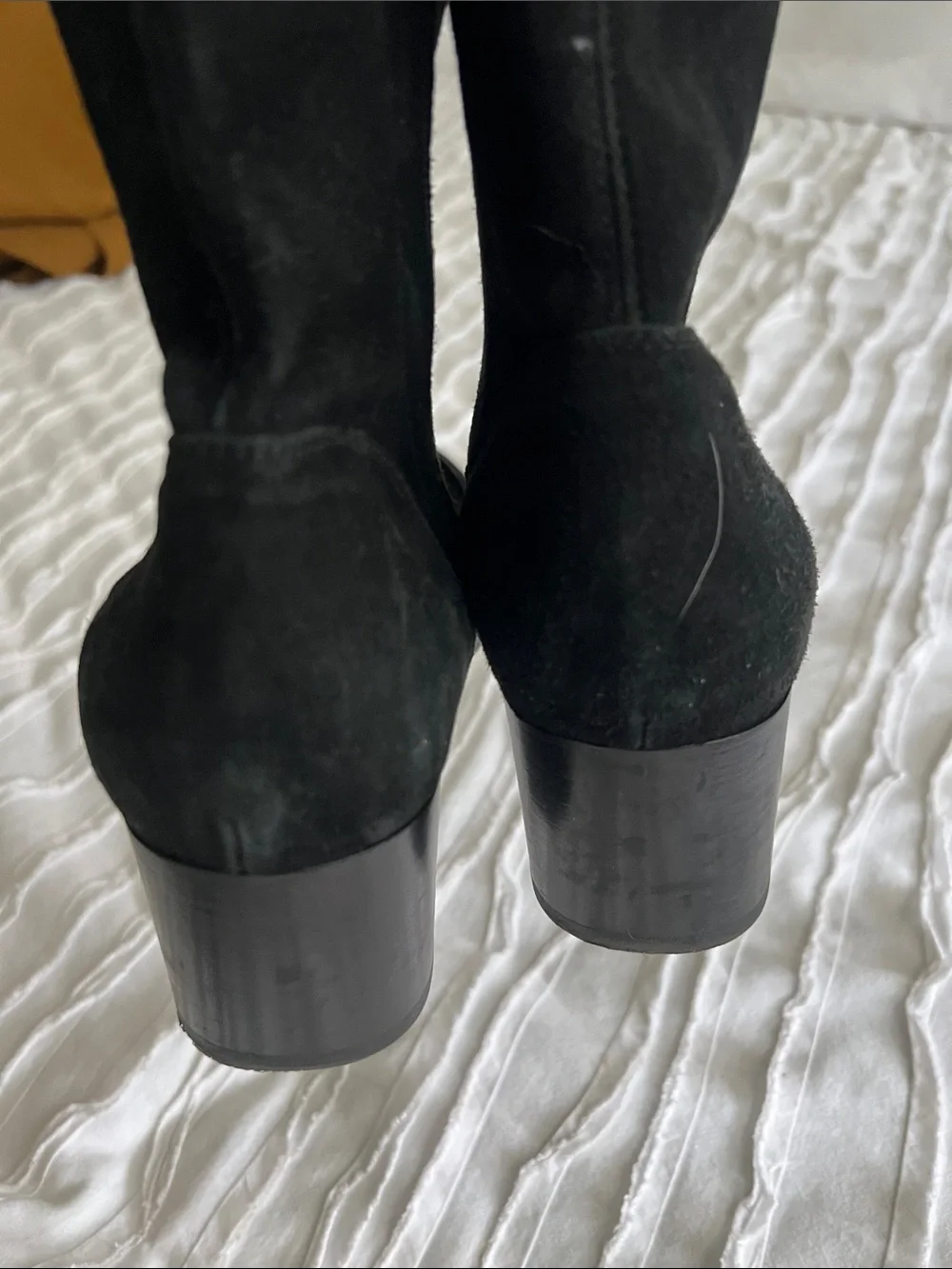 Aquatalia Suede Ankle Boots with Block Heel
